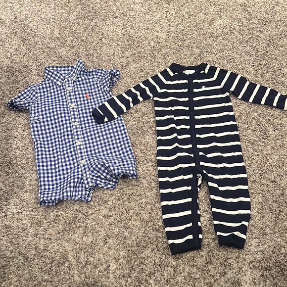 Ralph Lauren Other - Ralph Lauren Blue and White Onesies BUNDLE!! Size 9M